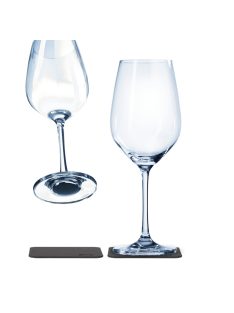   Silwy mágneses boros kristálypohár + alátét – 2 darabos csomag