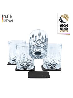   Mágneses kristálypohár WHISKY + alátét – 4 darabos csomag