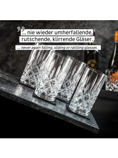   Mágneses kristálypohár LONGDRINK + alátét – 4 darabos csomag