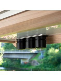   Recipient pentru delicatesuri NEGRU – set de 3 buc + suport metalic NEGRU